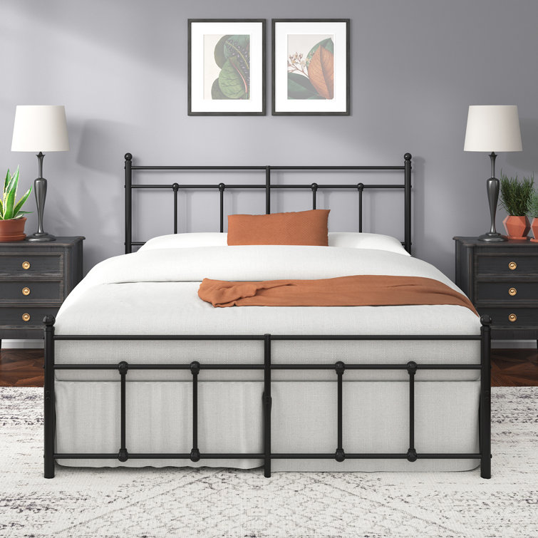 Wayfair metal bed on sale frame double